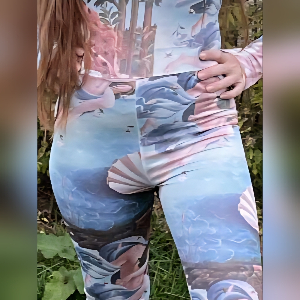 Art Print Long Sleeve Jumpsuit - Picture 9 of 9